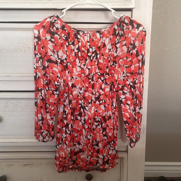 MICHAEL Michael Kors Orange, Black White Floral Top - XXS - Picture 8 of 8